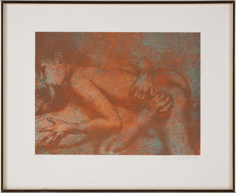 OLA BILLGREN, färglitografi, signerad, daterad 71 o numrerad 68/90.