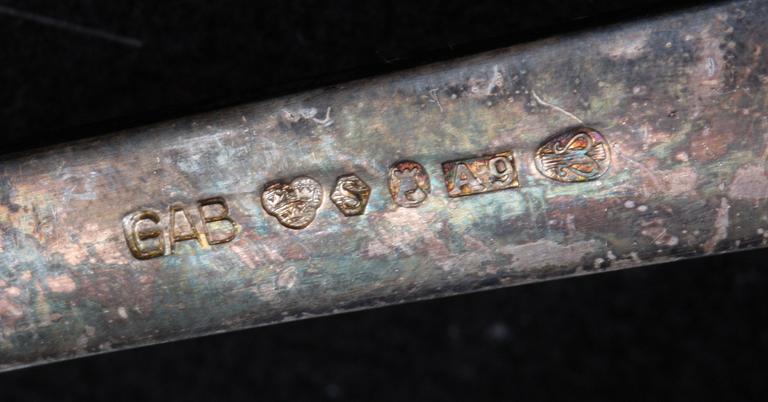 MATSKEDAR, 6 st, silver, GAB samt okända stämplar. 1900-tal.