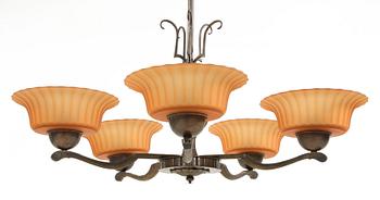 TAKLAMPA, art deco, 1900-talets andra kvartal, h 73.