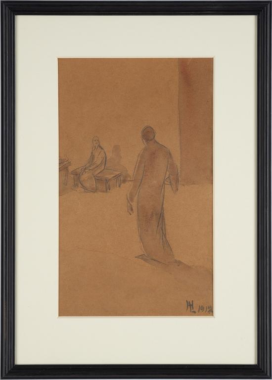 Harriet Löwenhjelm, watercolour, signed and dated 1912.