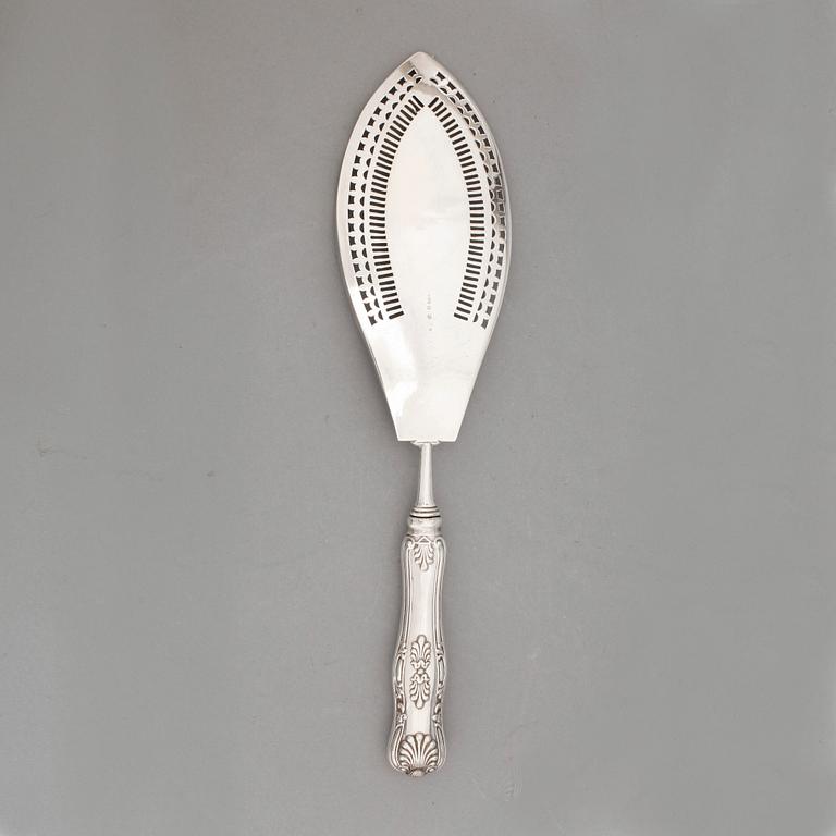 FISKSPADE, silver, "Engelsk Snäck", Per Zethelius, Stockholm, 1809. Vikt ca 155 gram.