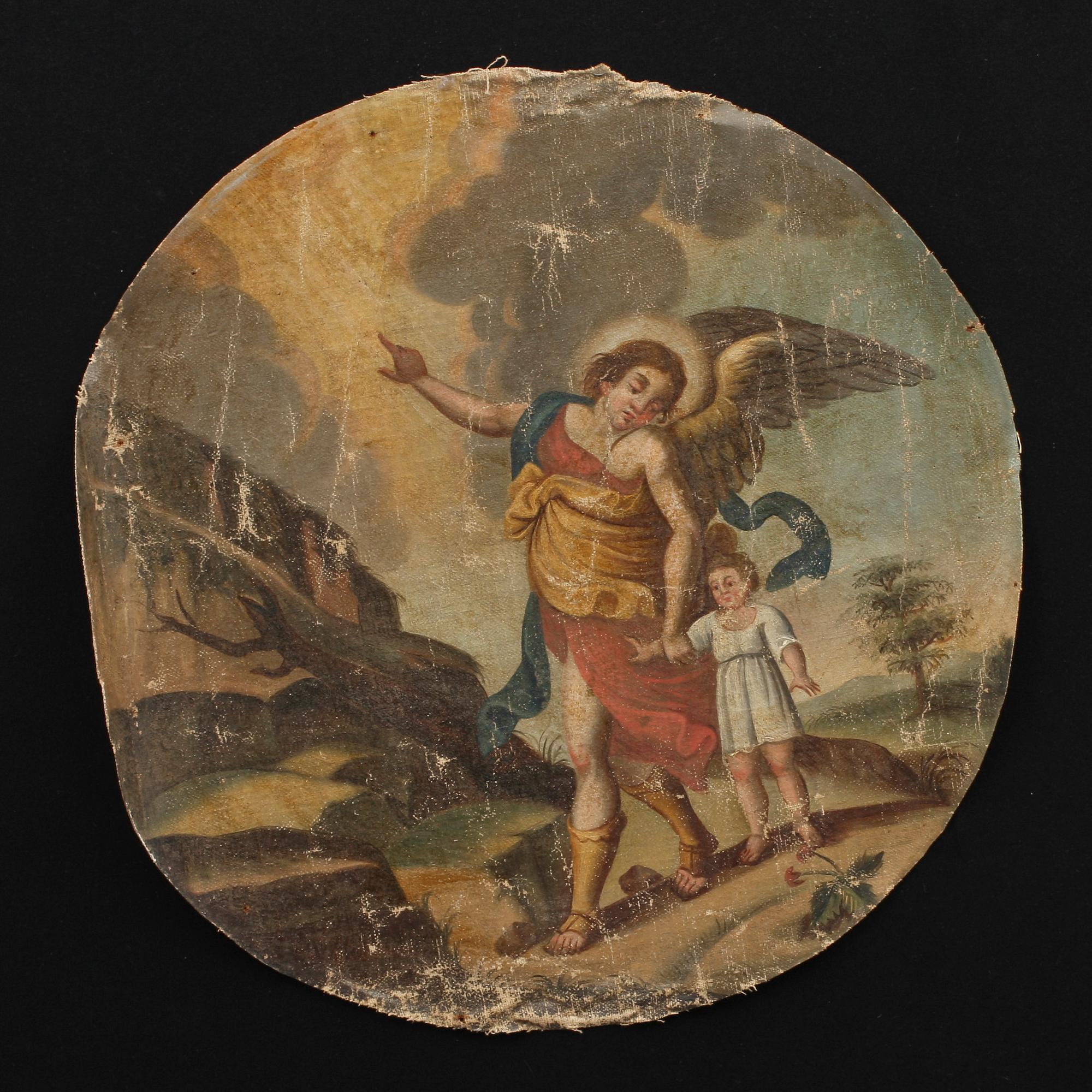 OKÄND KONSTNÄR, oljor, 2 st. Trol 1800-tal.