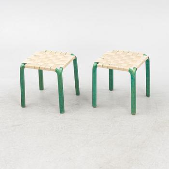 Alvar Aalto, a pair of model Y61 stools, Artek, Finland.