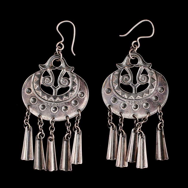 ÖRHÄNGEN, 1 par, silver, Kalevala, Finland, 1989.