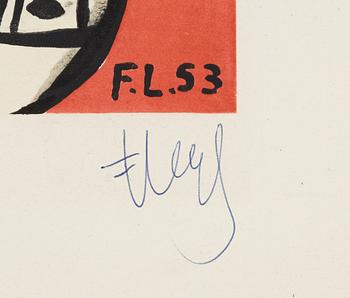 Fernand Léger, efter, färglitografi, 1953, signerad 95/285.