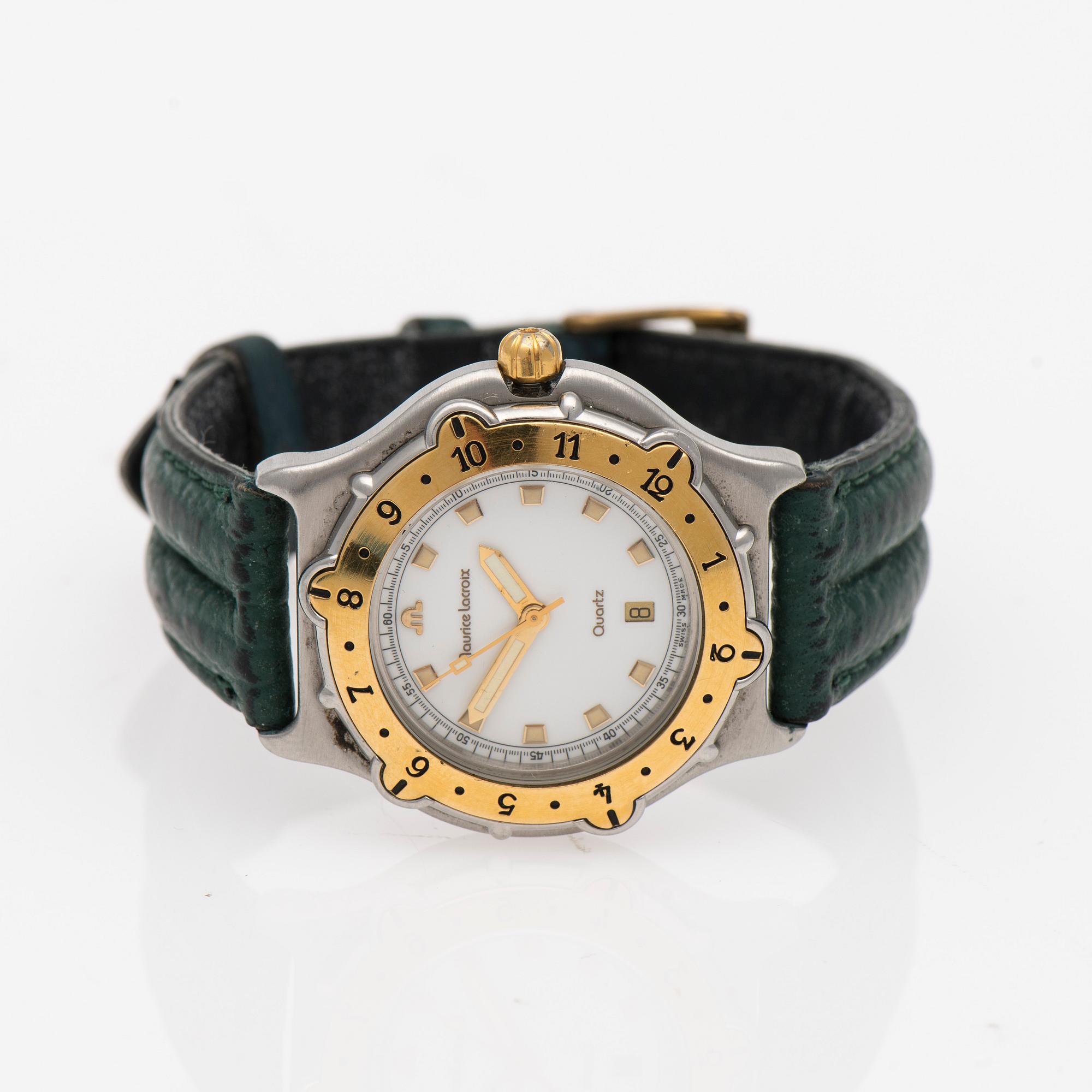 ARMBANDSUR, Maurice Lacroix, stål och förgyllt stål.