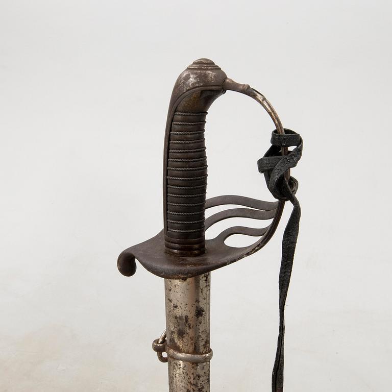 Sabre, French, 1882 for infantry, African model, with scabbard.