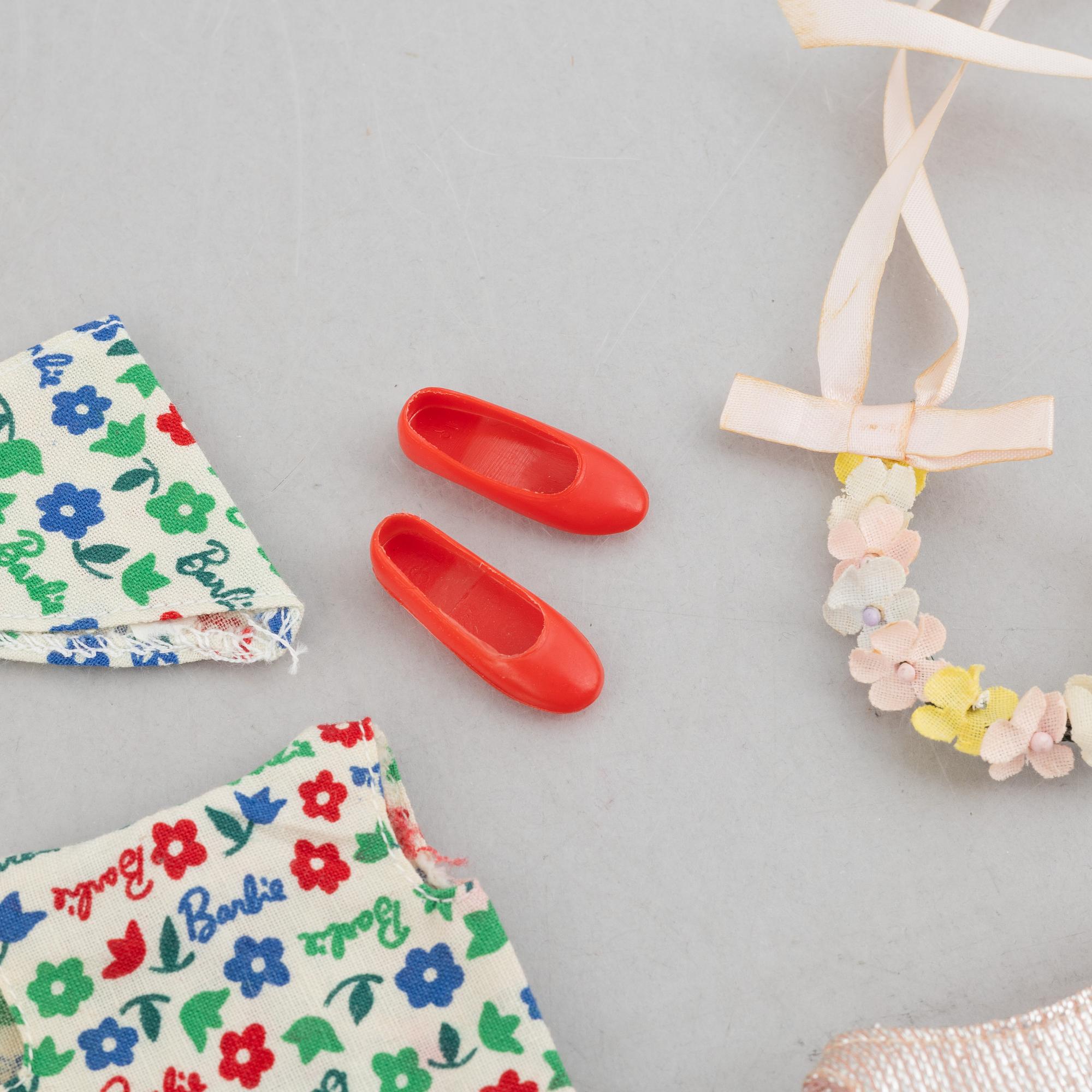 Clothing sets, Skipper, 4 pcs, including "1918 Skip Ahoy" & "1964-1965 Skipper Ballet class", Mattel, 1960s.