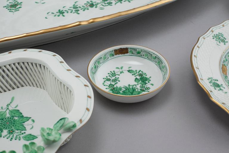 48 pieces of porcelain tableware from Herend, model "Indian Basket", 20th century.