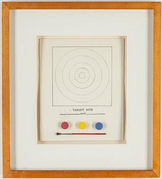 JASPER JOHNS, multiple, 1971, printed signature, published by The Museum of Modern Art's 'Technics and creativity.