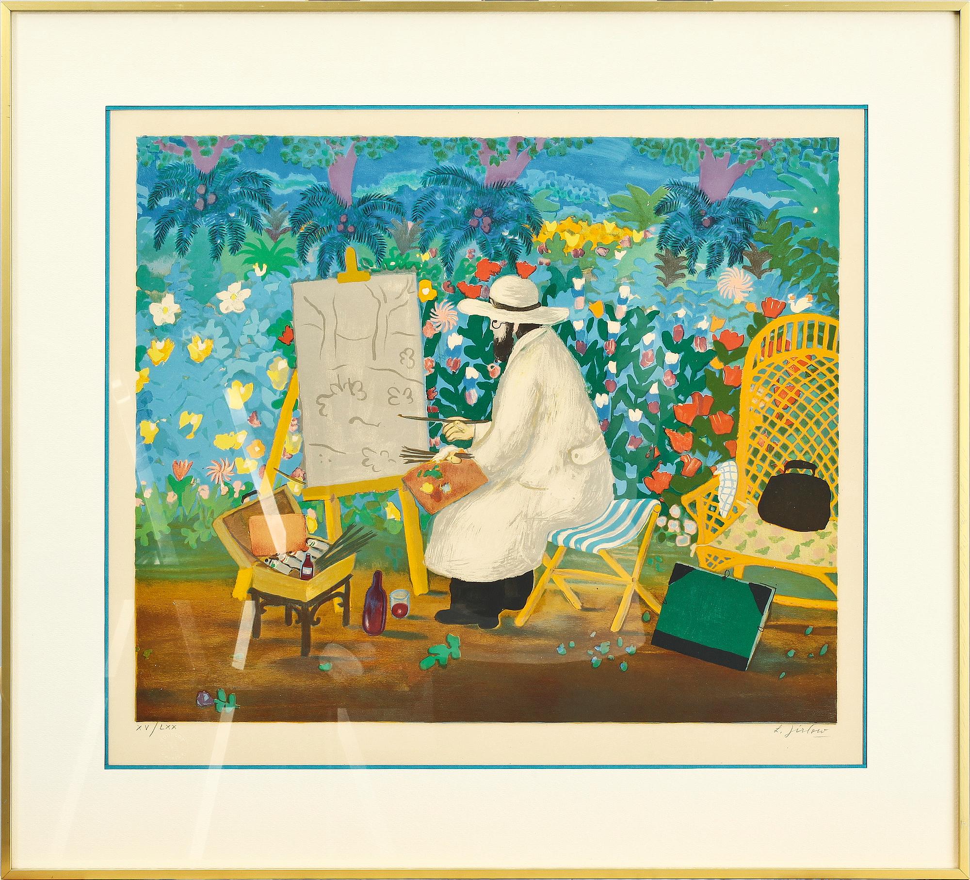 LENNART JIRLOW, färglitografi, sign o numr XV/LXX.