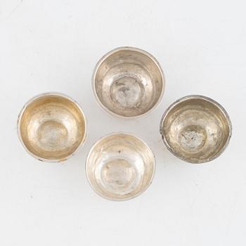 Four Swedish Silver Tumblers, circa 1800.