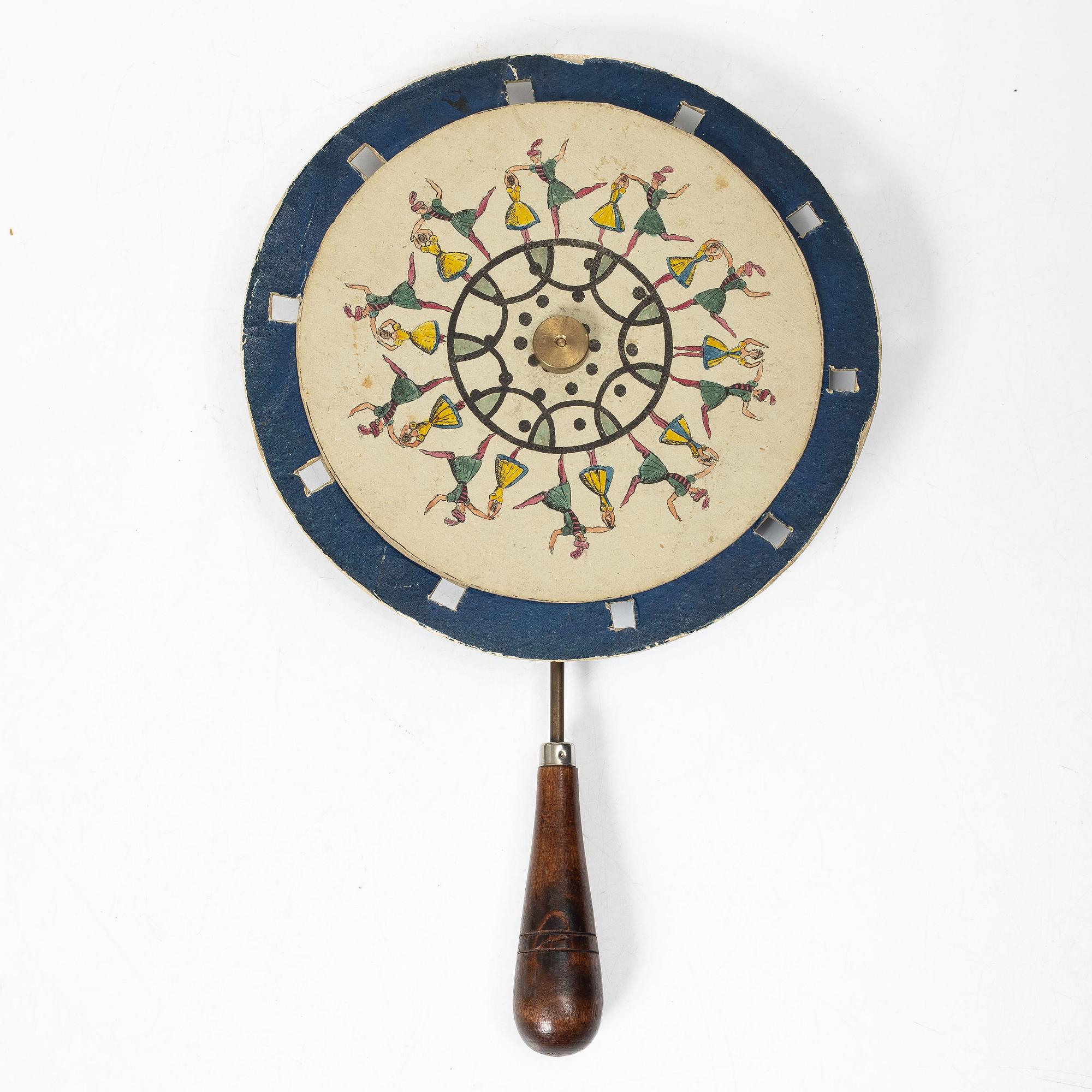 Phénakistiscope, "Disque Magique/Troll-Skifvan", probably France, 19th century.