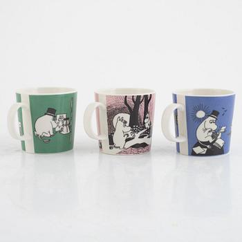 Muminmuggar, 3 st, Moomin Characters, Arabia, Finland.
