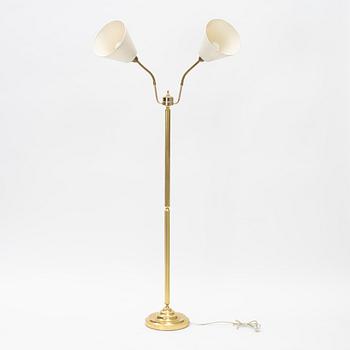 A brass floor light, Rejmyre Armaturfabrik, second half of the 20th Century.