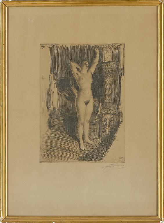 ANDERS ZORN, etsning, plåtsignerad o dat 1914, samt signerad i blyerts.