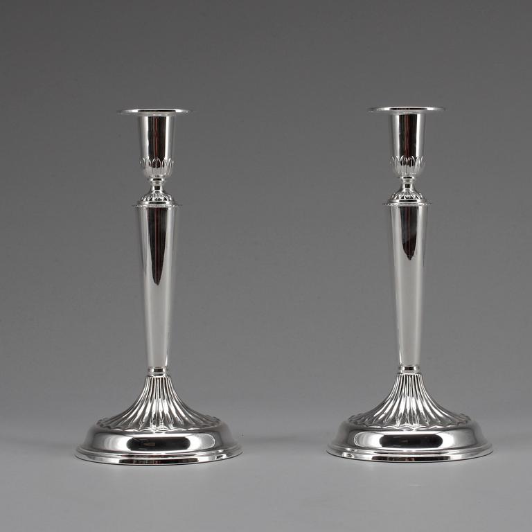 LJUSSTAKAR, silver, ett par, Ceson, Göteborg 1972.