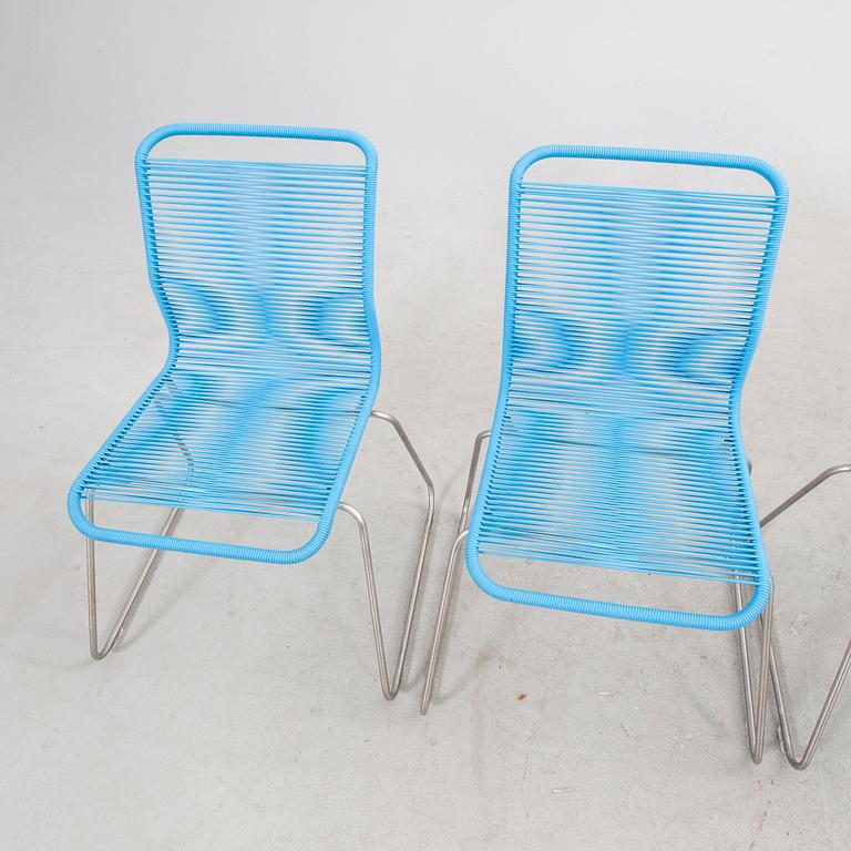 Verner Panton, stolar, 4 st, "Panton One", Montana, Danmark.
