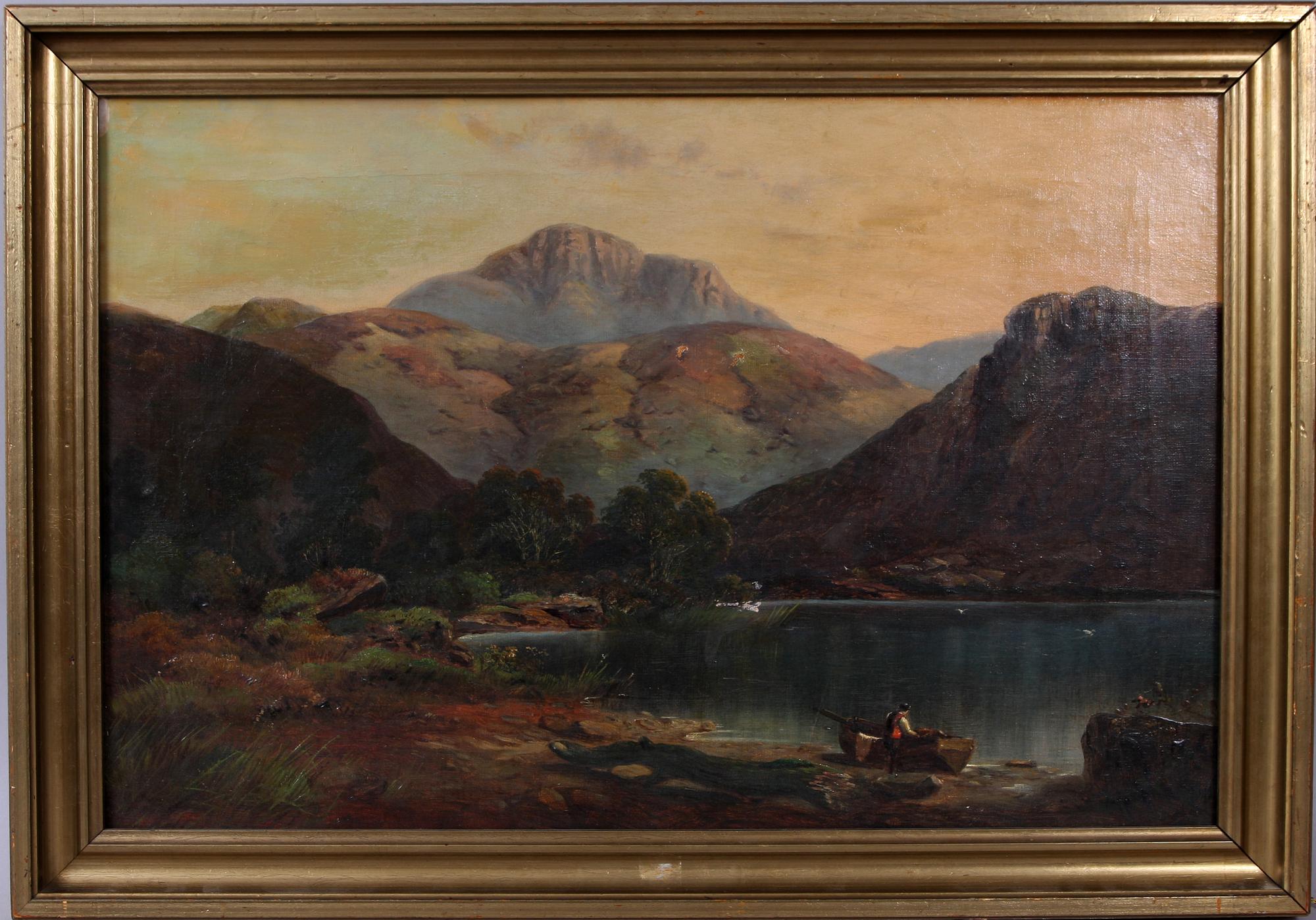 OKÄND KONSTNÄR, olja på duk, 1800-tal.