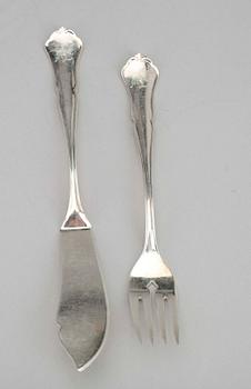 FISKBESTICK, 12+12, silver, Kultakeskus 1979. Tot. vikt ca 842,7 gr.