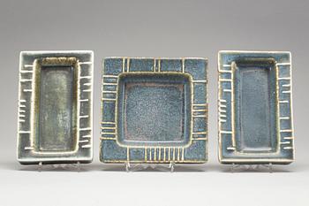 ASKFAT 3 stycken samt PLUNTOR 5 stycken, CH Stålhane.