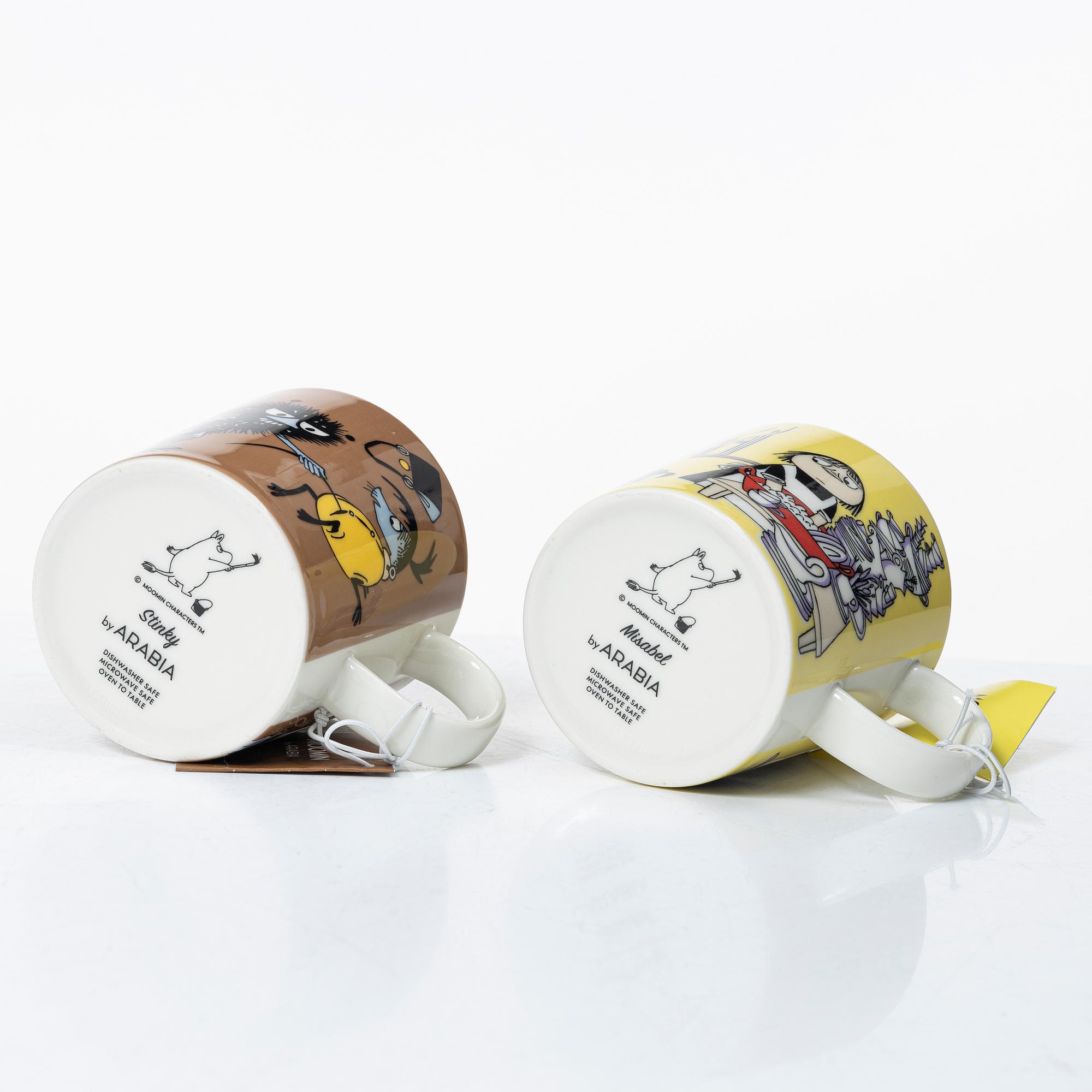 Arabia, 29 Moomin mugs, Finland.