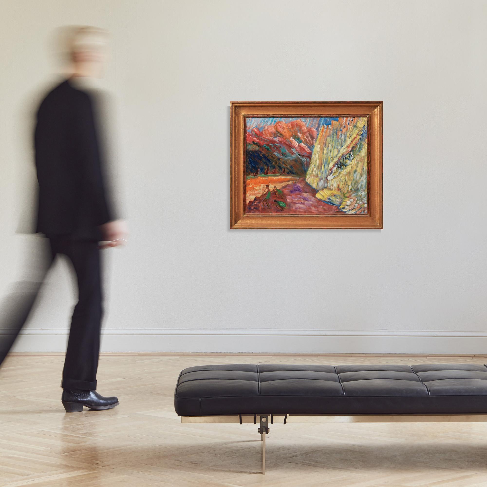 Sigrid Hjertén, "Kalkklippan, St Aubin" (The limestone cliff, St Aubin).