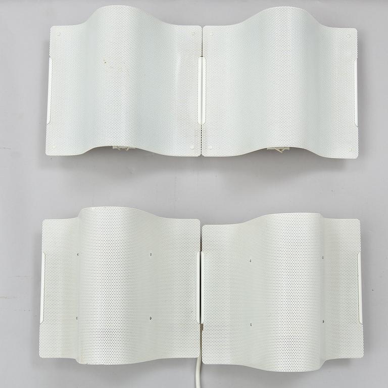 BÖRGE LINDAU & BO LINDECRANTZ, two wall lights from Zero, 1980's/90's.