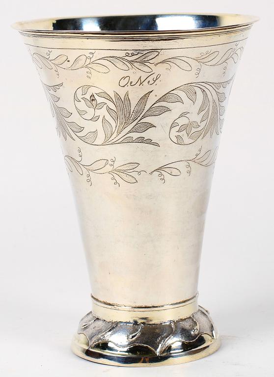 BÄGARE, silver, Pehr Blommert Gävle 1819. Vikt 410 gram.