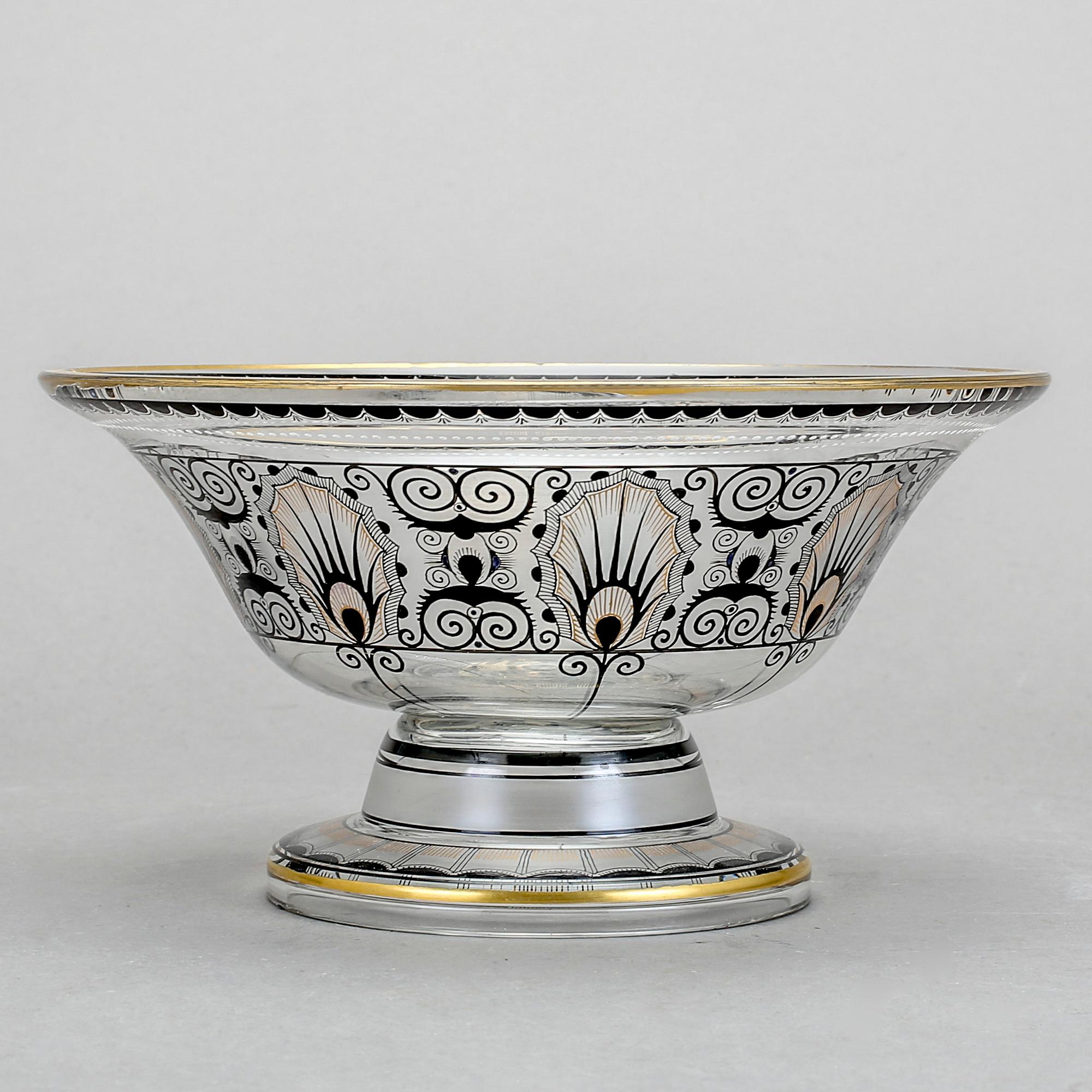 SKÅL, glas, Böhmen, 1800/1900-tal.