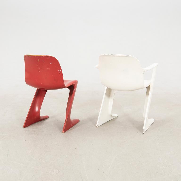 Ernst Moeckl chairs 3+2 pcs "Kangoroo" Horn Germany, second half of the 20th century.