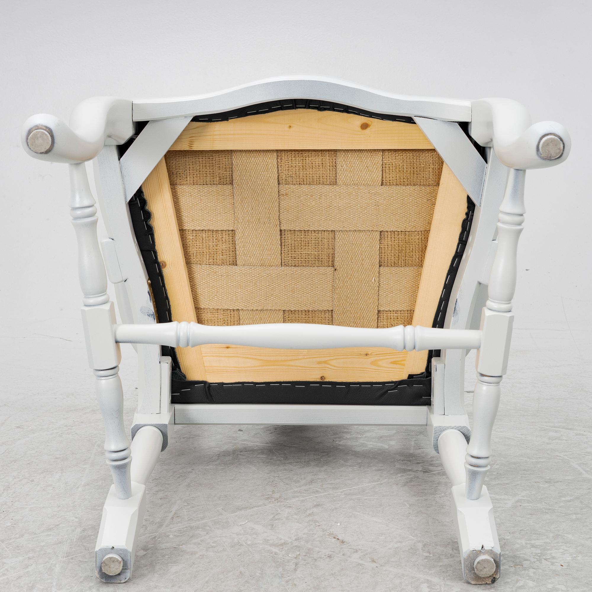 Karmstolar, ett par, rokokostil, Åmells Möbler, 2000-tal.