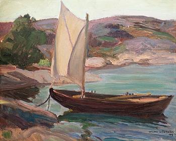 236. Wilho Sjöström, BOAT IN ARCHIPELAGO.