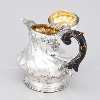 A Swedish 18th century silver coffee-pot, mark of Johan Grönwall, Vänersborg (1753-1784).