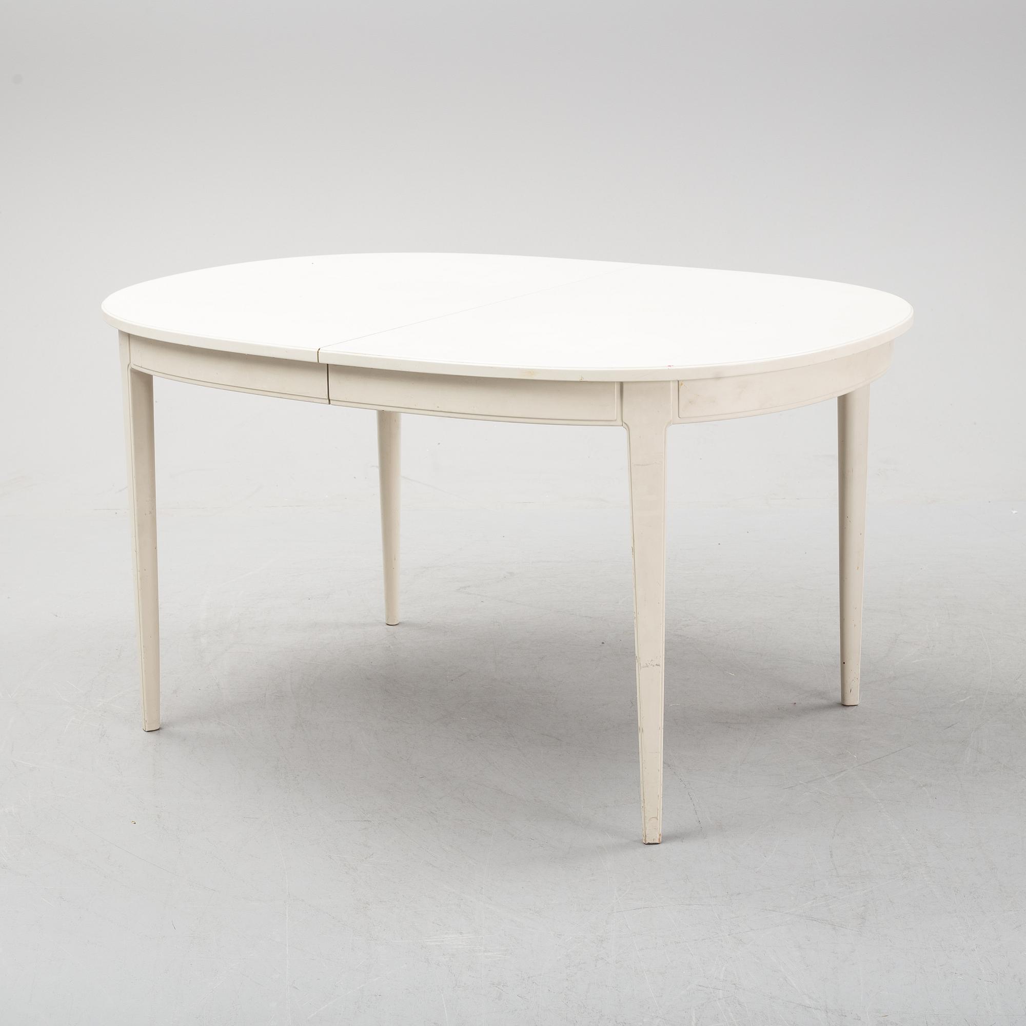 Carl Malmsten, matbord, stolar 4 st, karmstolar 2 st, "Herrgården", Bodafors, 1900-talet andra hälft.