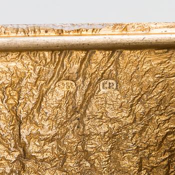 A Russian, early 20th century silver cigarette case, samorodok technique.