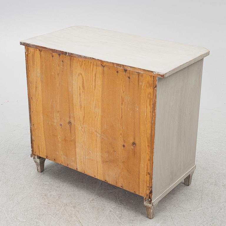 A Gustavian style chest of drawers, second half of the 20th century.