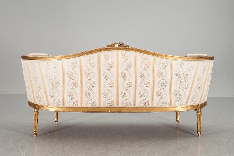 SOFFA, sk badkarsmodell, gustaviansk stil, omkring 1900.