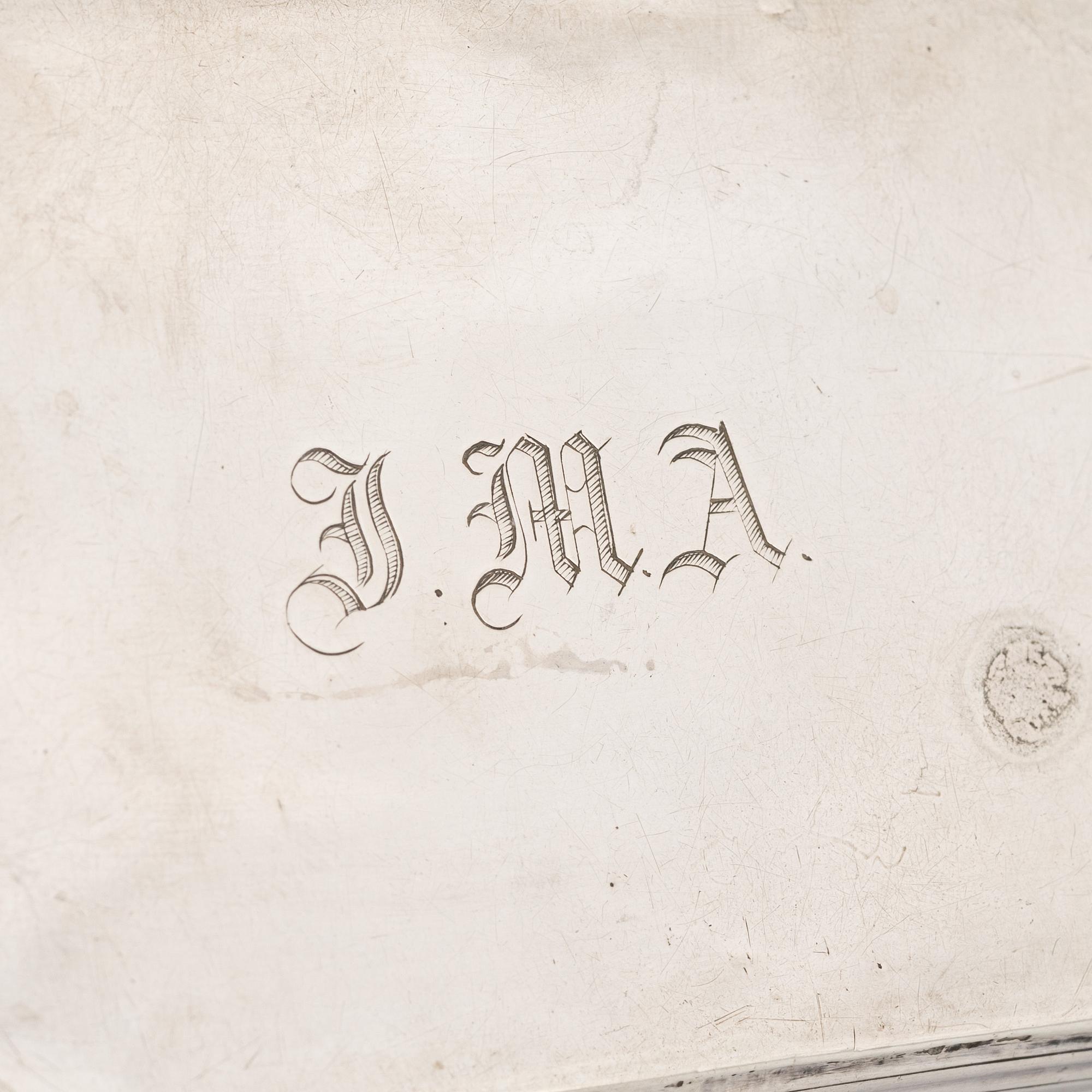 A Swedish Parcel-Gilt Snuff Box with Cameo, mark of Gustaf Grönvall, Stockholm 1856.