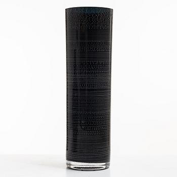 Ingegerd Råman, two glass vases “Night and Day”, Orrefors 2004, limited editions 144/200 and 32/200.