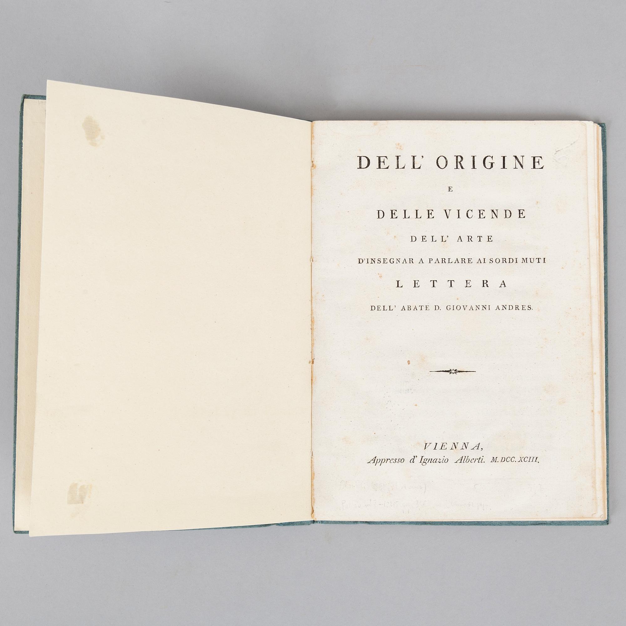 History of Deaf Mute education, 1793.
