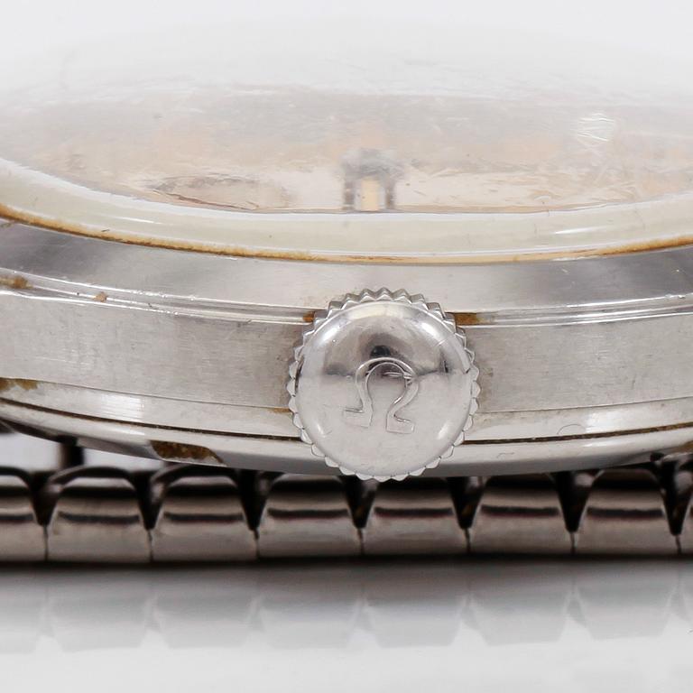 ARMBANDSUR, stål, Omega, 1900-talets mitt.