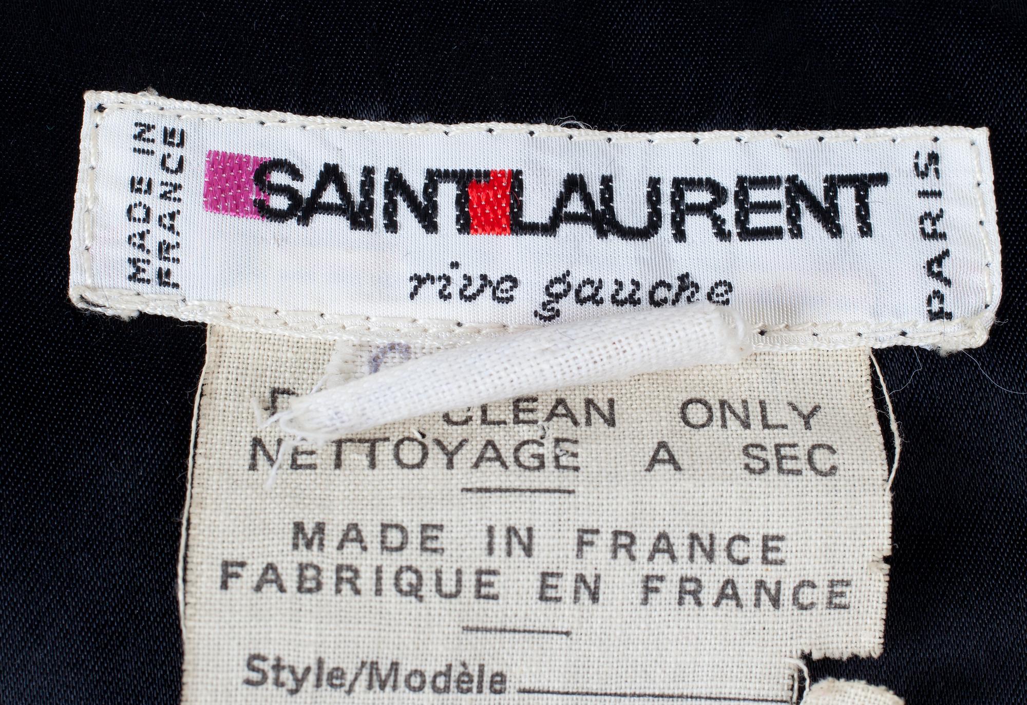 An Yves Saint Laurent jacket, from the Russian Collection.