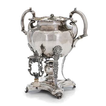 A mid-19th-century silver kettle, maker's mark of Adolf Sper, Saint Petersburg, 1843.