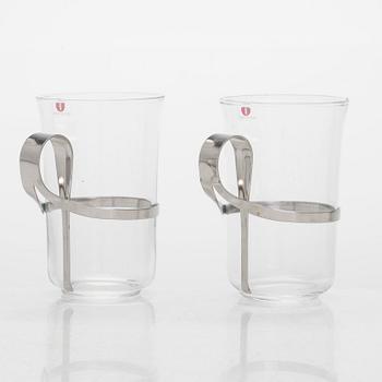 Vivianna Torun Bülow-Hübe, a set of nine 1980s 'Thea' hot drink glasses for Iittala.