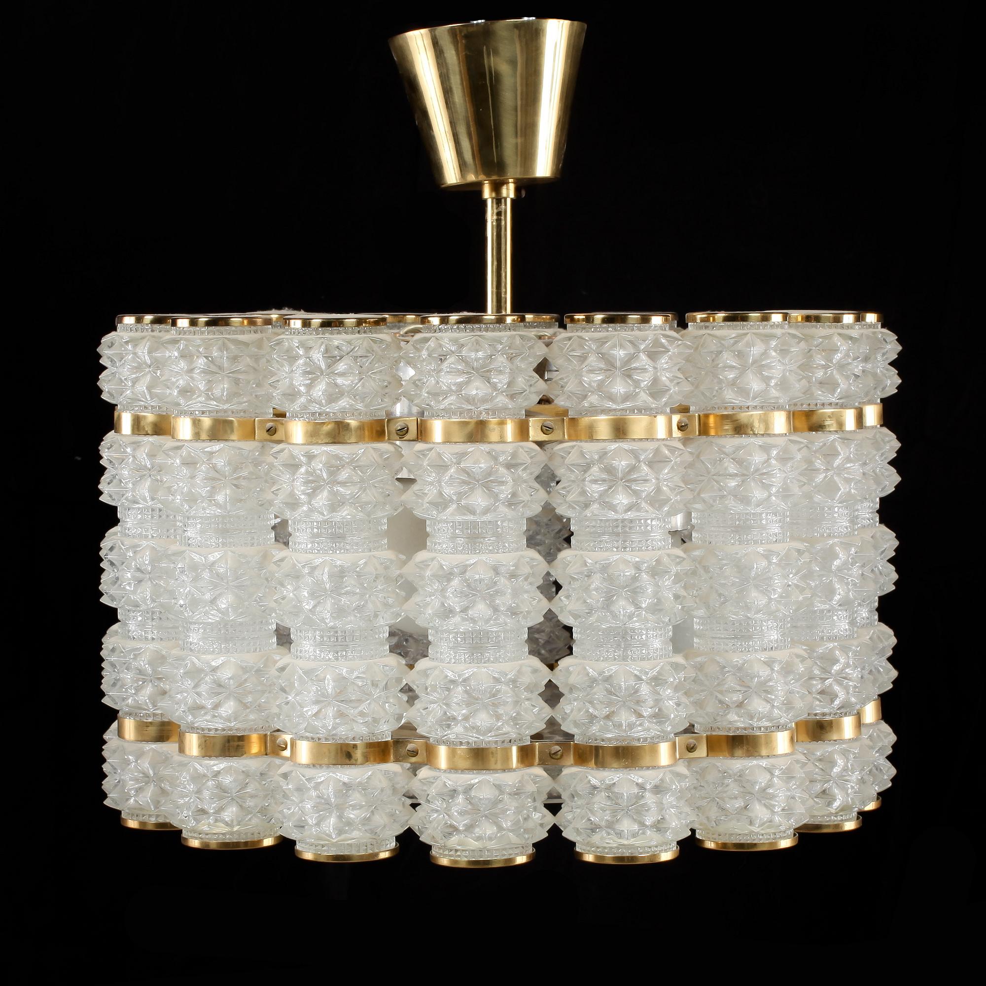 TAKLAMPA, Tyringe Konsthantverk, 1900-talets andra hälft, höjd 35 cm.