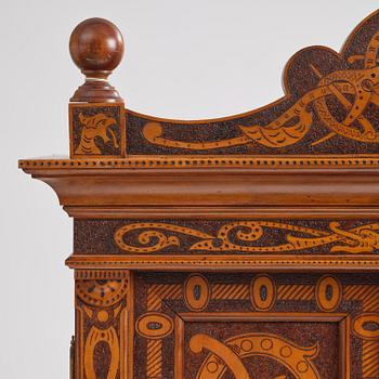 Cabinet, probably Norway, Old Norse style, late 19th century.