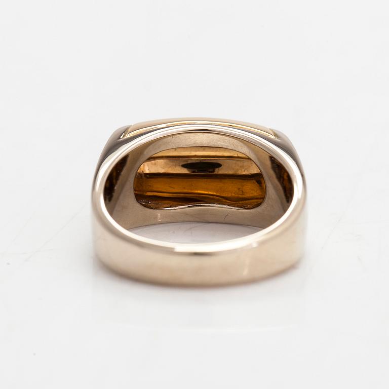 Bulgari, sormus, "Tronchetto", 18K valko- ja keltakultaa.