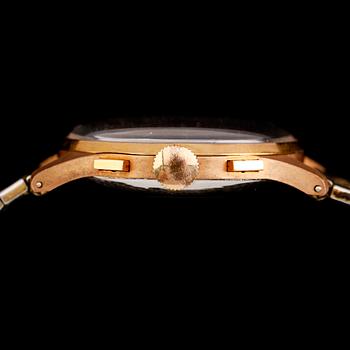 ARMBANDSUR, guld på stål, Chronograph Suisse, Antimagnetic, 1900-talets mitt.