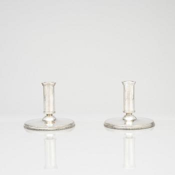 Atelier Borgila, a pair of sterling silver candelabra, Stockholm 1934.